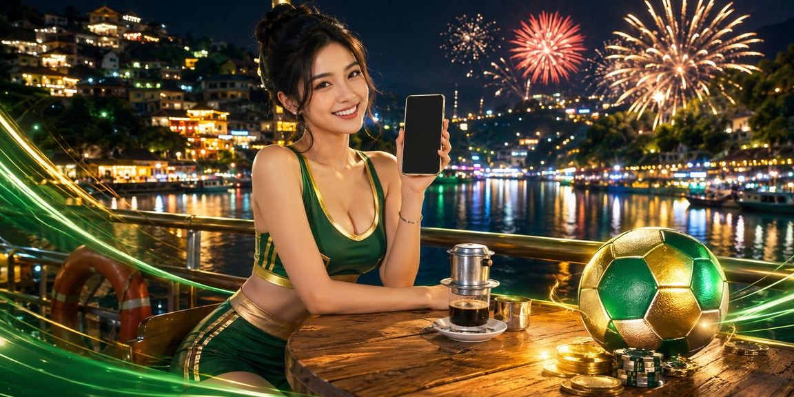 Người dùng tại Sa Pa thưởng thức cà phê sáng trong khi xem tỷ lệ kèo trận đấu trên điện thoại